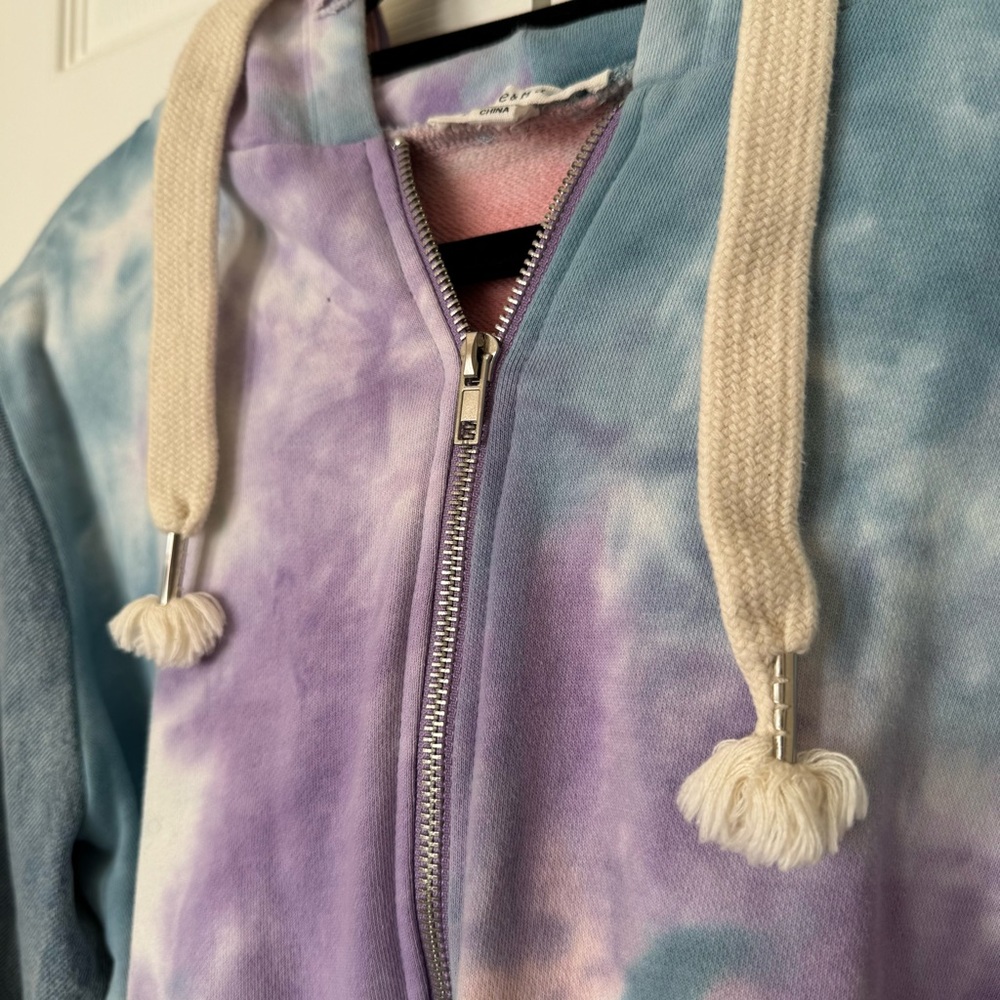 Dance & Marvel Pastel Tie-Dye Denim Hoodie - Picture 5 of 9